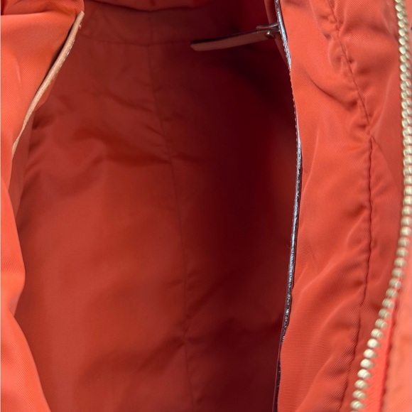 Kate Spade Vibrant Orange Quilted Puffer Satchel. With leather accents - Picture 8 of 8